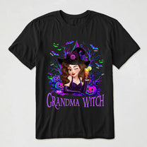 Grandma Witch Halloween Customes, Grandma Halloween Gift - Personalized Shirt