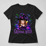 Grandma Witch Halloween Customes, Grandma Halloween Gift - Personalized Shirt
