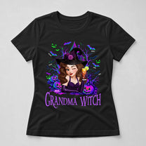 Grandma Witch Halloween Customes, Grandma Halloween Gift - Personalized Shirt