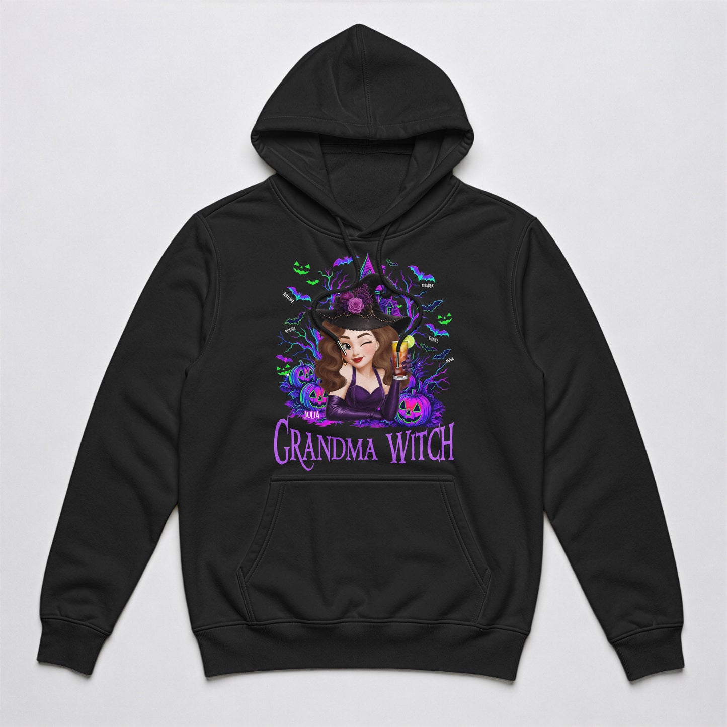 Grandma Witch Halloween Customes, Grandma Halloween Gift - Personalized Shirt