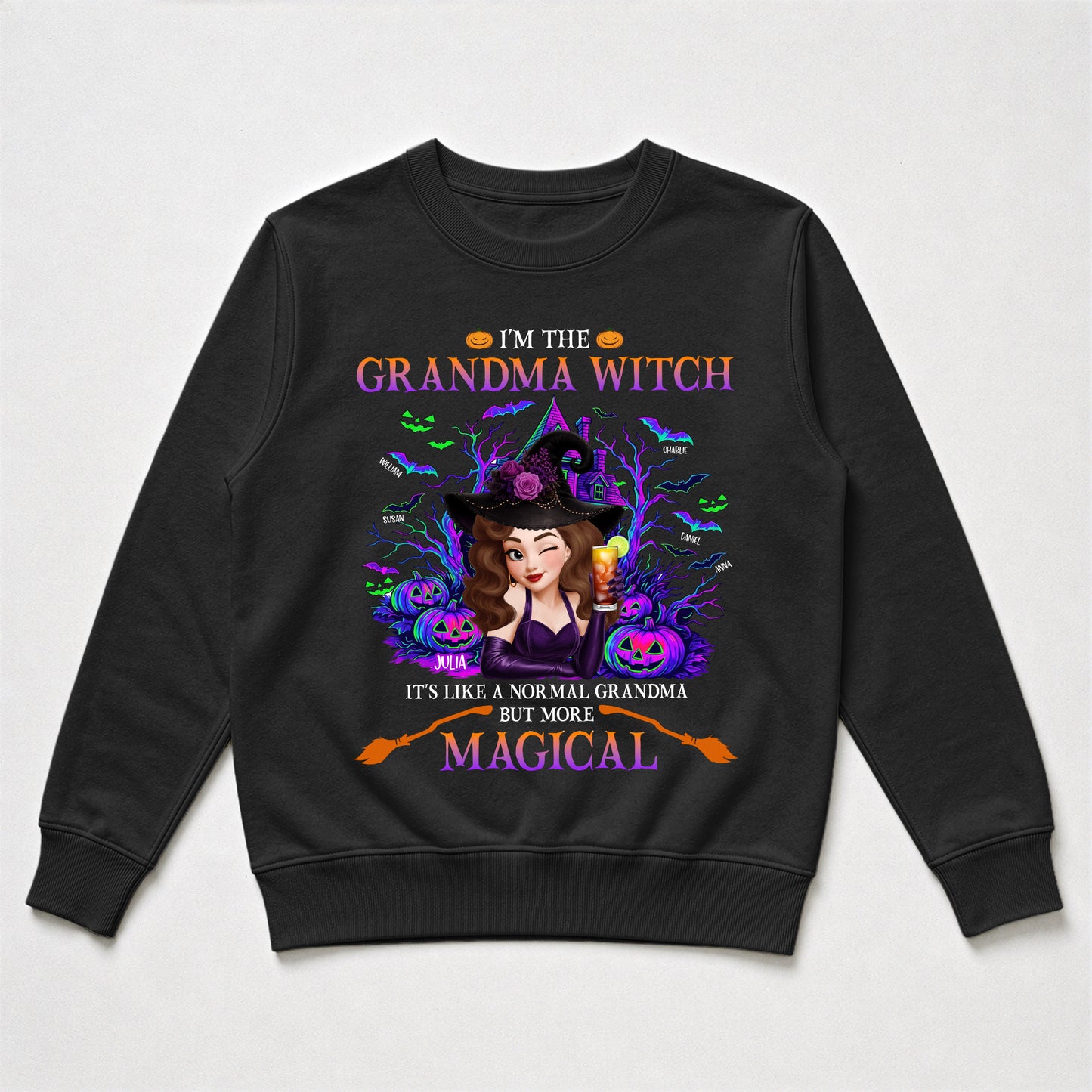 Grandma Witch Like A Normal Grandma But More Magical - Personalized Shirt