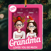 Grandma With Grandkid Toy Box - Personalized Acrylic Ornament