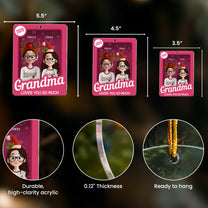 Grandma With Grandkid Toy Box - Personalized Acrylic Ornament