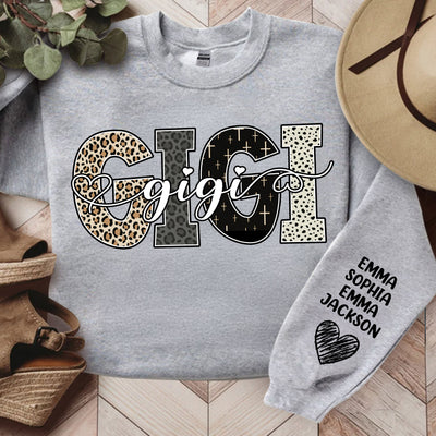 Grandma, Gigi, Nana Custom With Grandkids Names - Bible Style Design - Personalized Sweatshirt