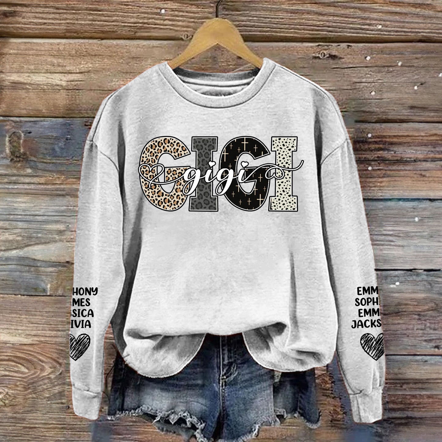 Grandma, Gigi, Nana Custom With Grandkids Names - Up To 20 Names - Personalized Sweatshirt