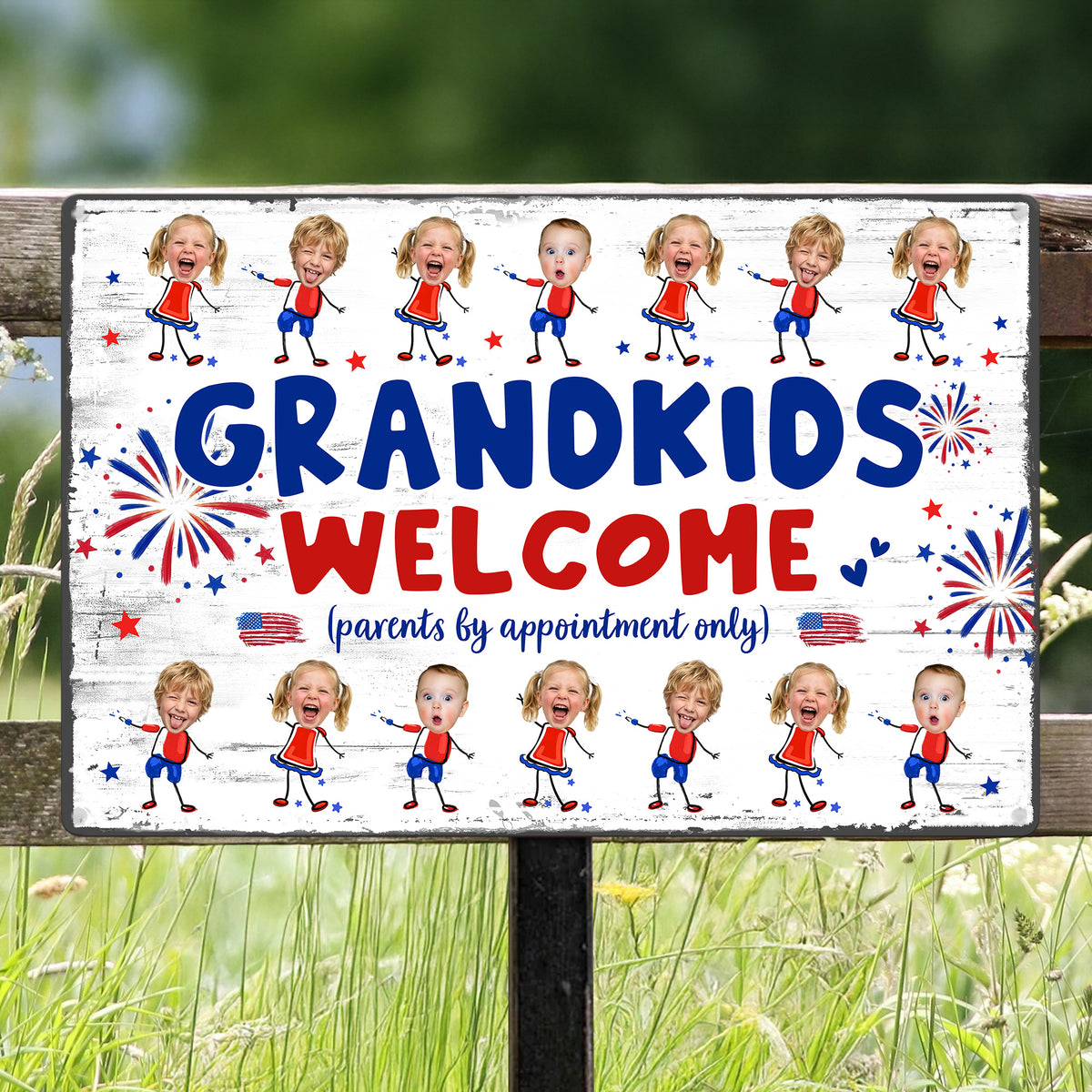 Grandma-And-Grandpa'S-House-Funny-Independence-Day-Personalized-Metal-Sign-3
