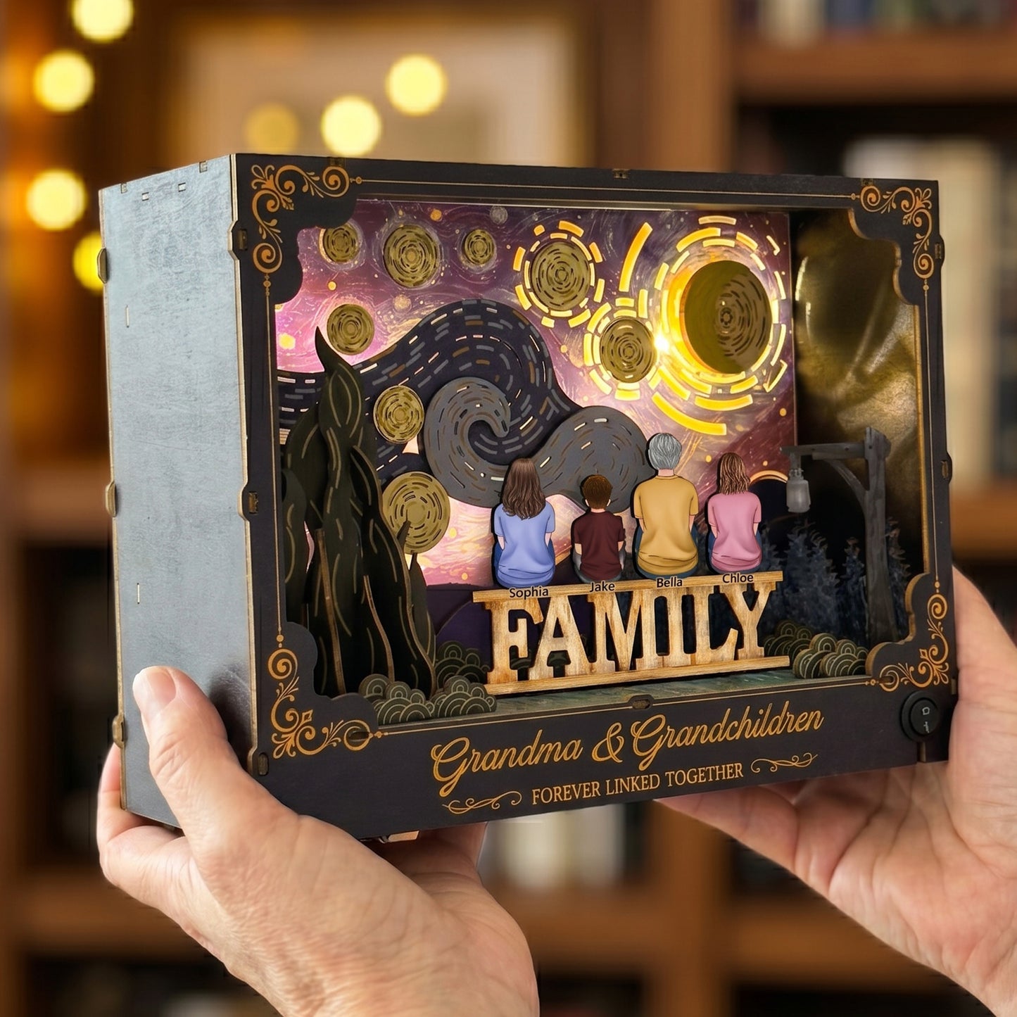 Grandma-&-Grandchildren-Forever-Linked-Together-Personalized-DIY-Book-Nook-Kit-3