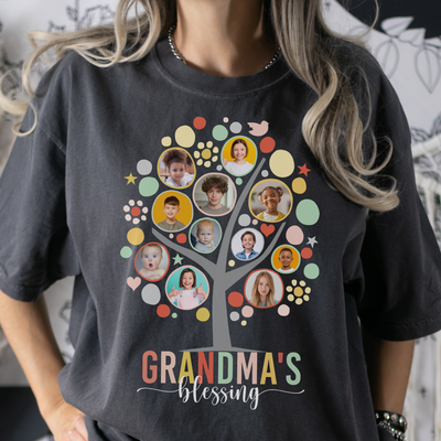Grandma's Blessing - Personalized Photo Comfort Tee