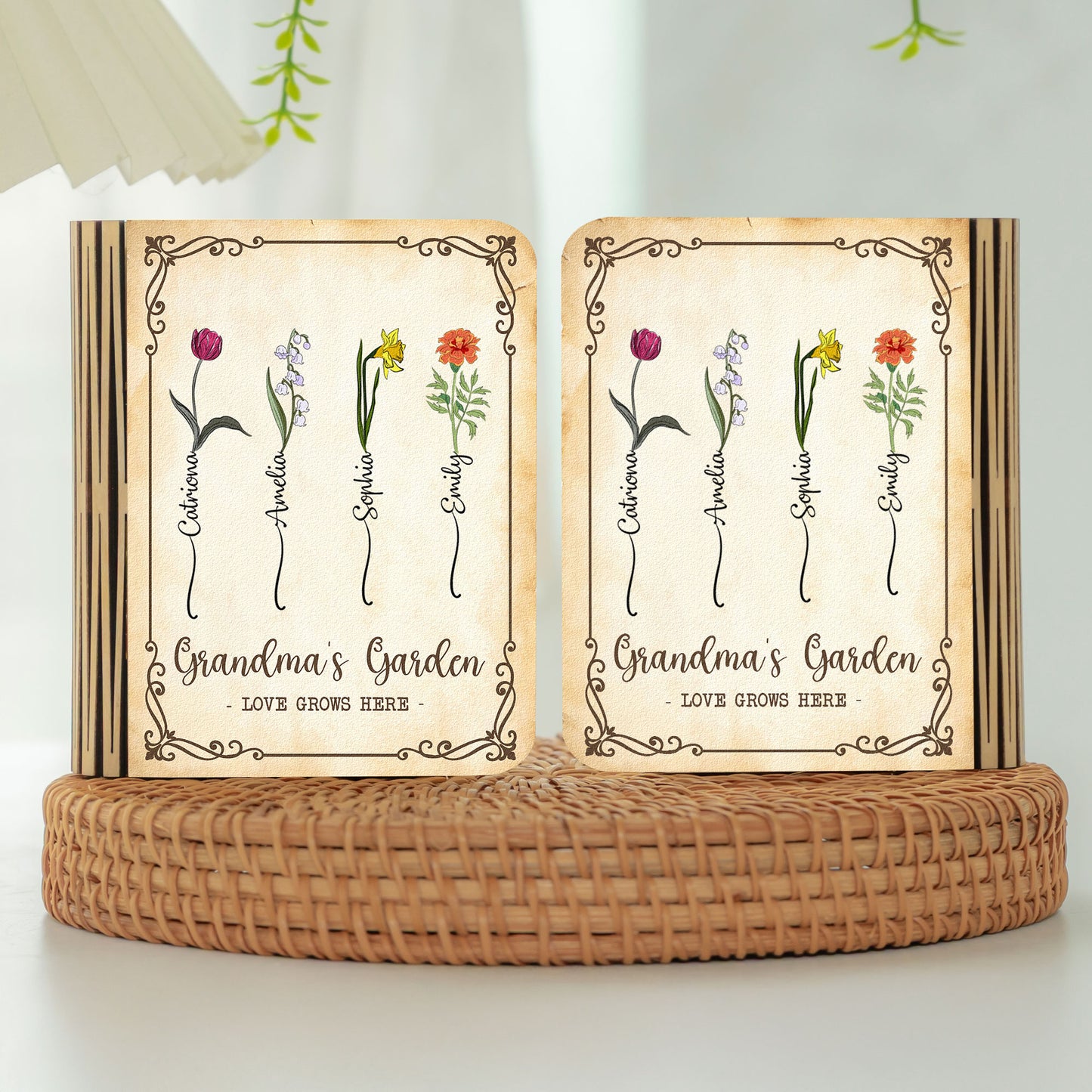 Grandma's Garden - Personalized Book Lamp