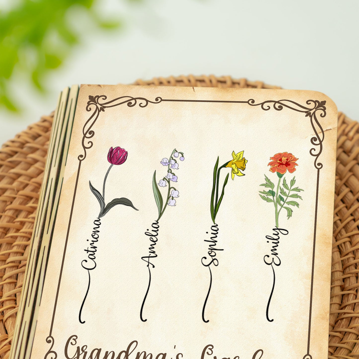 Grandma's Garden - Personalized Book Lamp