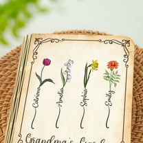 Grandma's Garden - Personalized Book Lamp