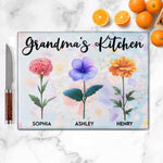 Grandma's Kitchen - Personalized Glass Cutting Board