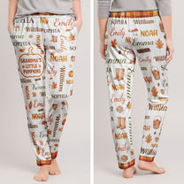 Grandma'S-Little-Pumpkins-Repeating-Names-Fall-Pattern-Personalized-Lounge-Pants-5