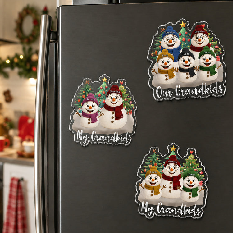 Grandma-Snowman-Christmas-Vibe-Personalized-Magnet-1