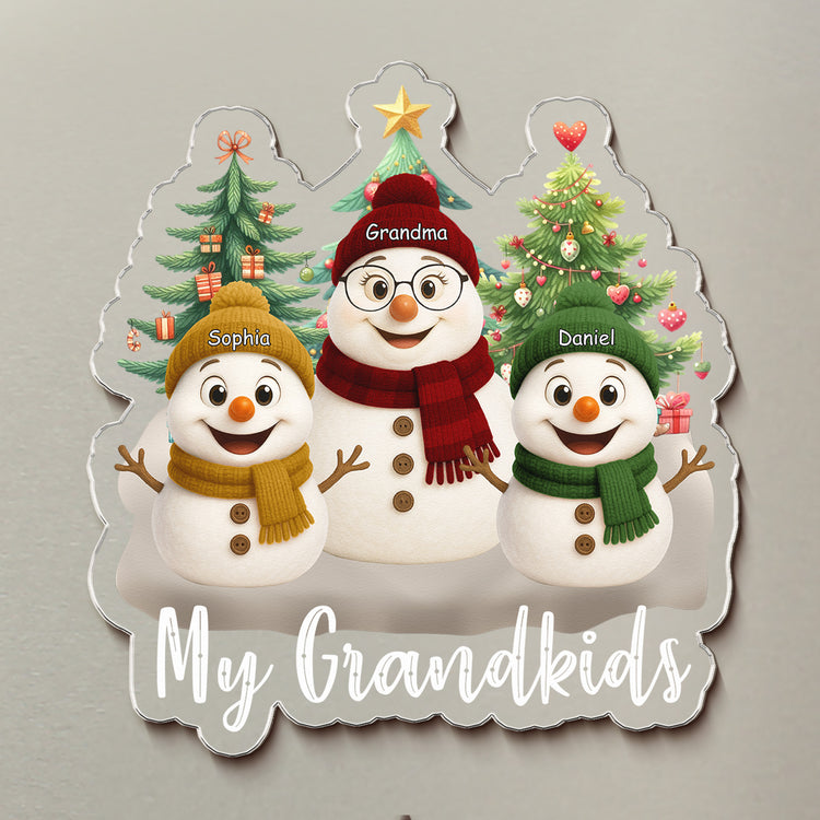 Grandma-Snowman-Christmas-Vibe-Personalized-Magnet-4