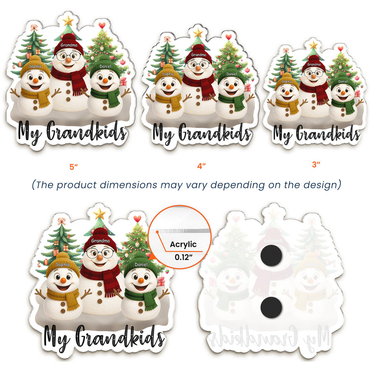 Grandma-Snowman-Christmas-Vibe-Personalized-Magnet-7
