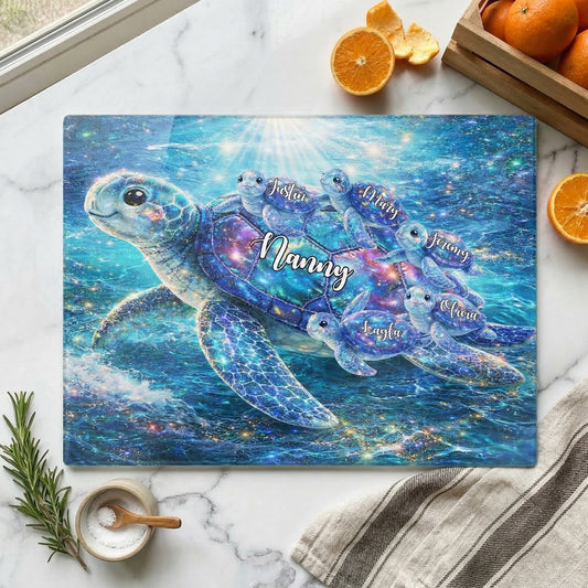 Grandma-Turtle-Gifts-For-Mom,-Nana,-Gigi-With-Kids'-Names-Personalized-Cutting-Board-1