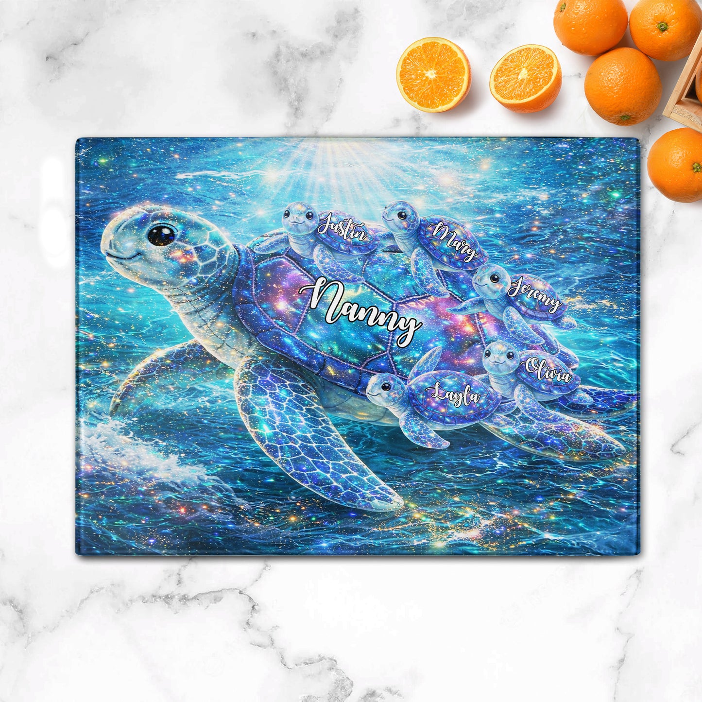 Grandma-Turtle-Gifts-For-Mom,-Nana,-Gigi-With-Kids'-Names-Personalized-Cutting-Board-4