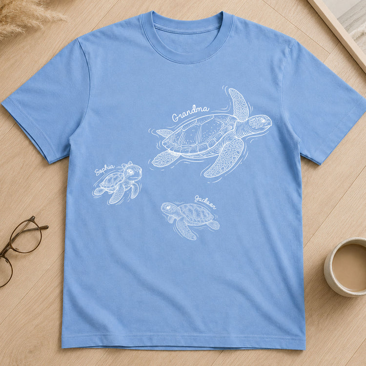Grandma-Turtle-With-Kids-Names-Personalized-Shirt-4