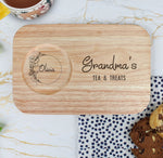 Grandma's Coffee & Treats - Custom Engraved Wooden Tea & Biscuit Board