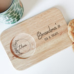 Grandma's Coffee & Treats - Custom Engraved Wooden Tea & Biscuit Board