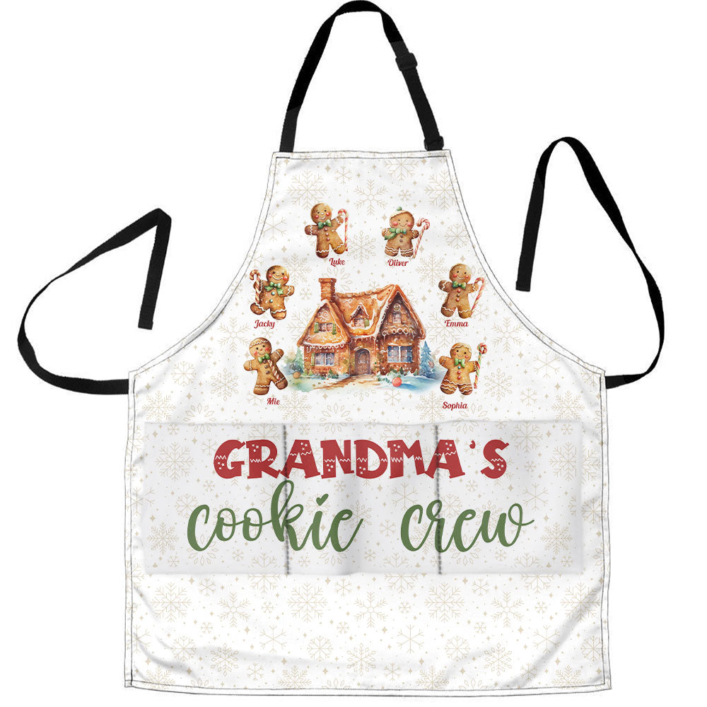 Grandma's Cookie Crew - Christmas Gifts For Mimi, Nana, Gigi - Personalized Apron