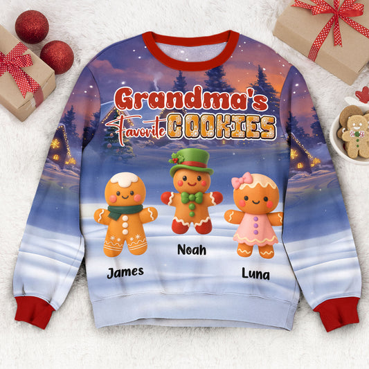 Grandma's Favorite Cookie - Personalized AOP Sweatshirt
