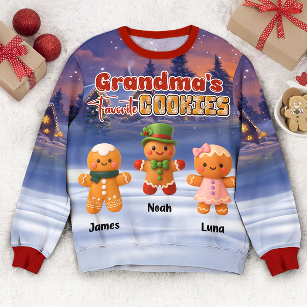 Grandma's Favorite Cookie - Personalized AOP Sweatshirt