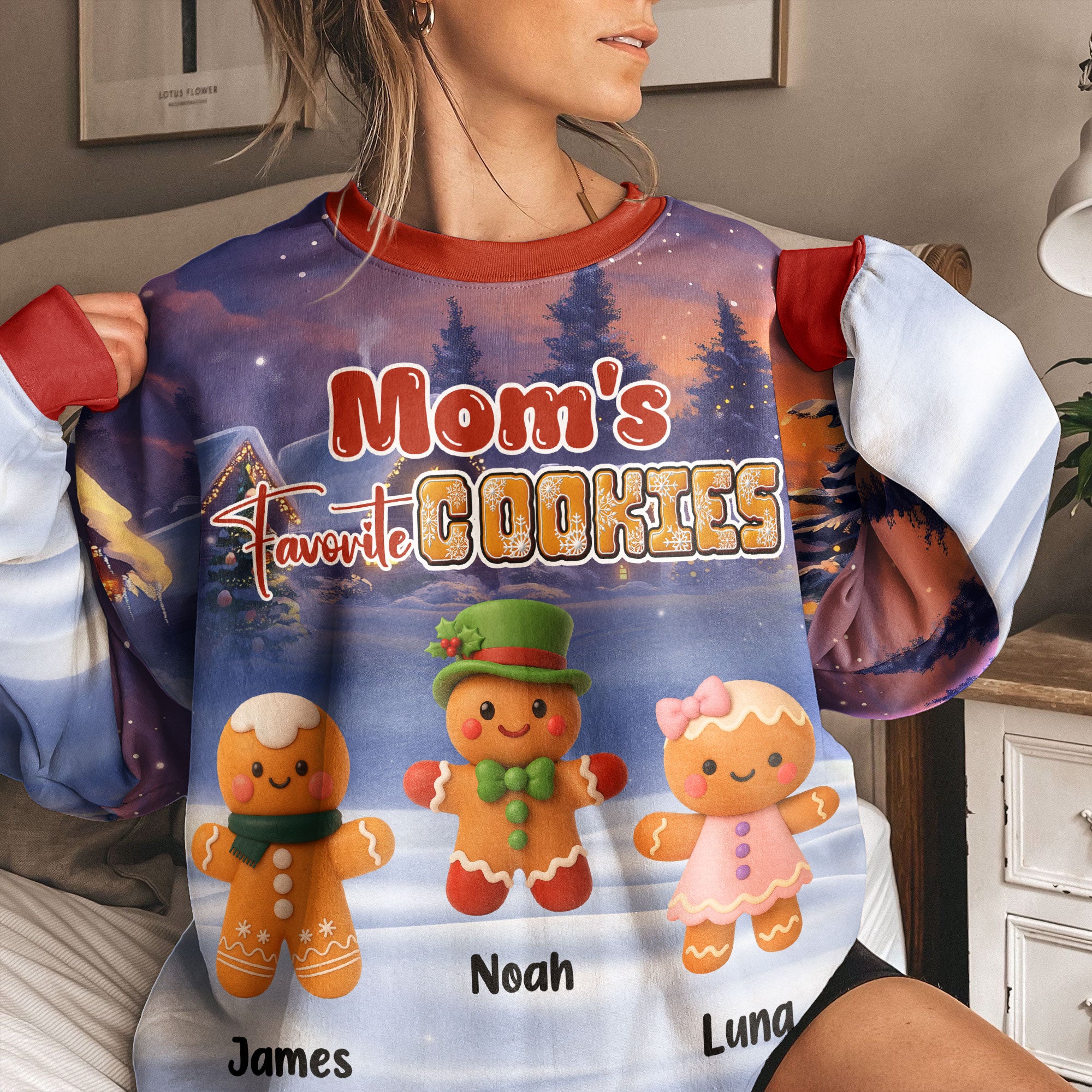 Grandma's Favorite Cookie - Personalized AOP Sweatshirt