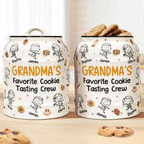 Grandma's Favorite Cookie Tasting Crew - Personalized Cookie Jar