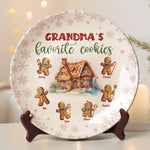 Grandma's Favorite Cookies - Personalized Ceramic Plate - Gift For Grandma