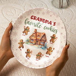 Grandma's Favorite Cookies - Personalized Ceramic Plate - Gift For Grandma