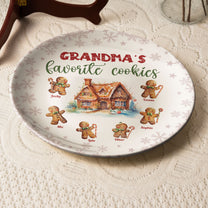 Grandma's Favorite Cookies - Personalized Ceramic Plate