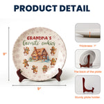 Grandma's Favorite Cookies - Personalized Ceramic Plate - Gift For Grandma