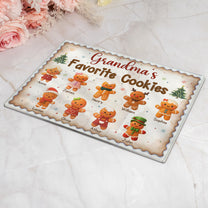 Grandma's Favorite Cookies - Personalized Glass Cutting Board