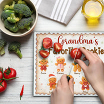 Grandma's Favorite Cookies - Personalized Glass Cutting Board