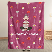 Grandma's Garden Birth Flower - Personalized Blanket