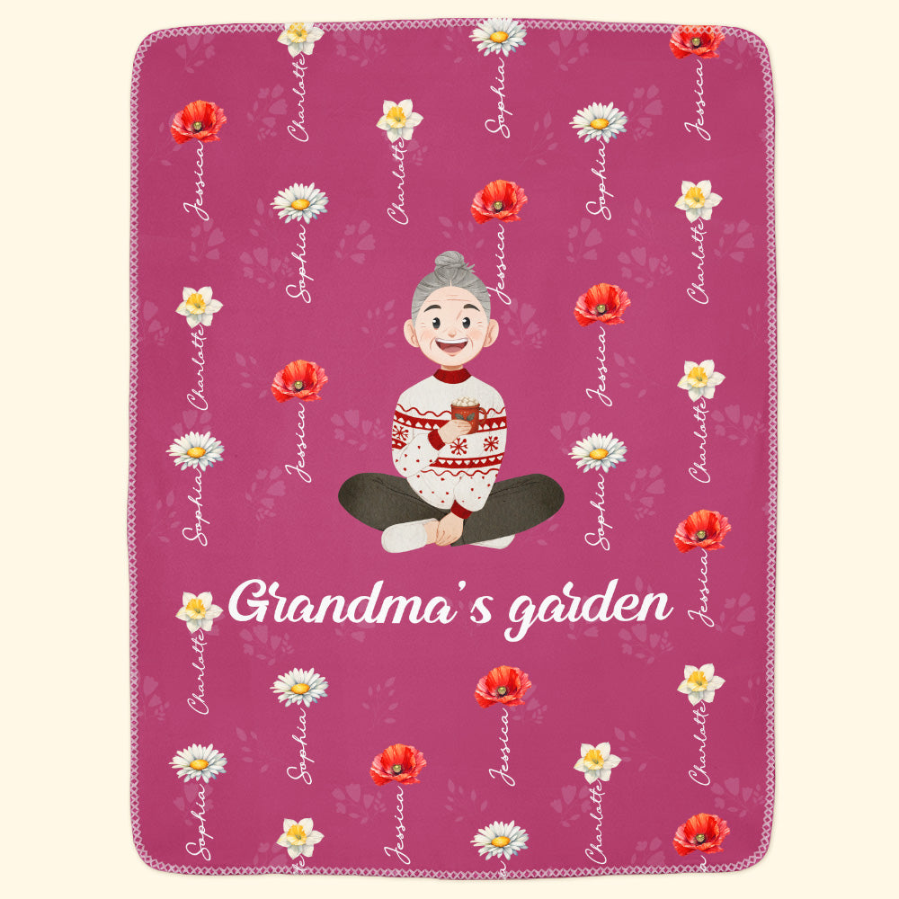 Grandma's Garden Birth Flower - Personalized Blanket