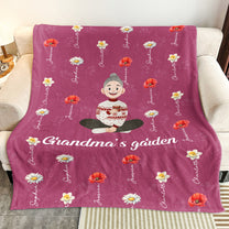 Grandma's Garden Birth Flower - Personalized Blanket