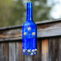Grandma's Garden Birth Flowers - Personalized Wine Bottle Wind Chime