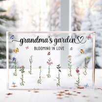 Grandma's Garden Blooming In Love - Personalized Acrylic Plaque