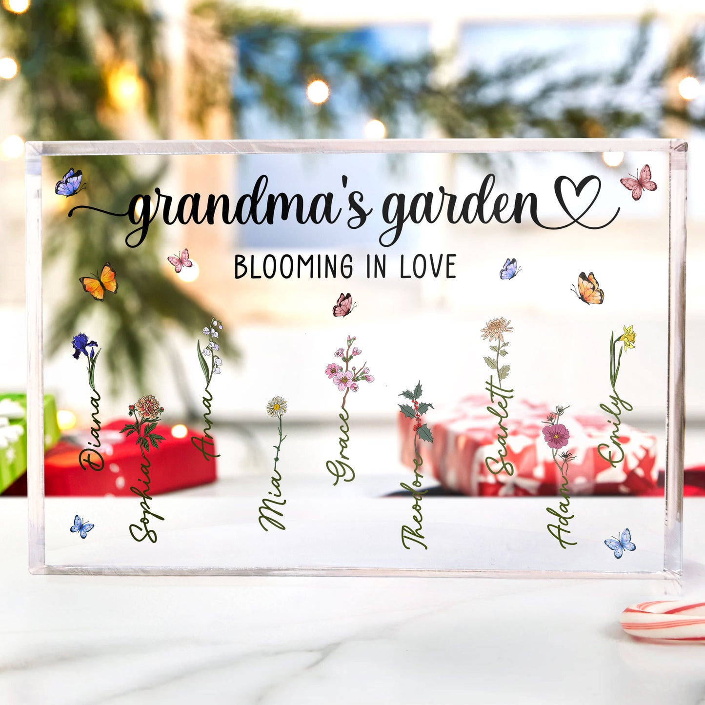 Grandma's Garden Blooming In Love - Personalized Acrylic Plaque