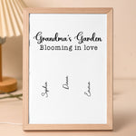 Grandma's Garden Blooming In Love - Personalized Light Up Picture Frame