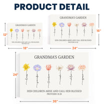 Grandma's Garden Christian Gift For Grandma, Mom - Proverbs 31:28 - Personalized Poster