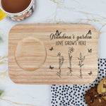 Grandma's Garden - Custom Engraved Wooden Tea & Biscuit Board