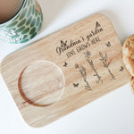 Grandma's Garden - Custom Engraved Wooden Tea & Biscuit Board