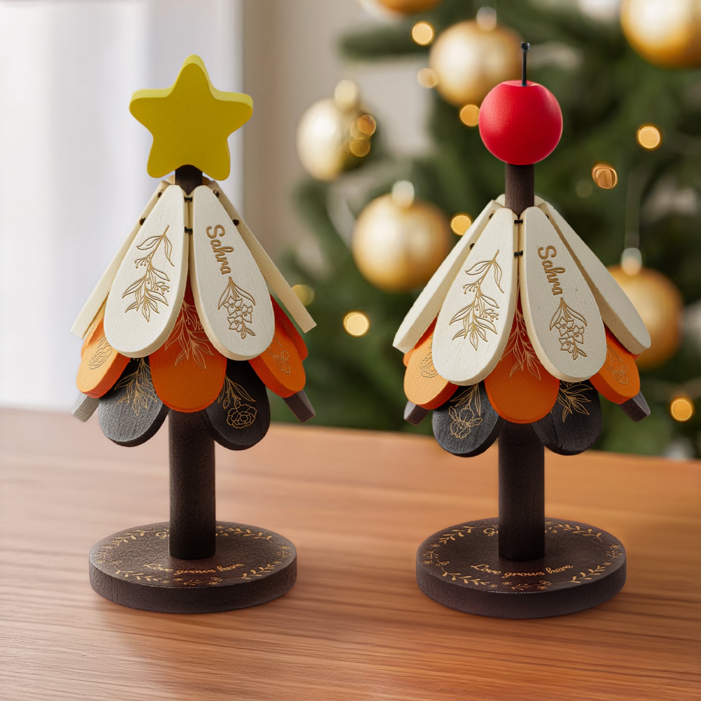 Grandma's Garden Engraved Birth Flower - Personalized Trivet Tree