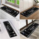 Grandma's Garden Love Grows Here Birth Flower Stained Glass - Personalized Runner Rug