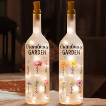 Grandma's Garden - Personalized Bottle Lamp