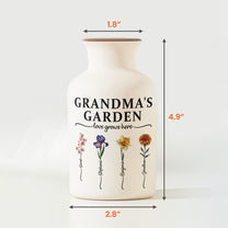 Grandma's Garden - Personalized Ceramic Vase (Vase Only, Flowers Excluded)